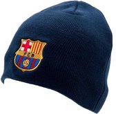 Spot On Gifts - Officiële FC Barcelona Beanie Wintermuts (Navy)