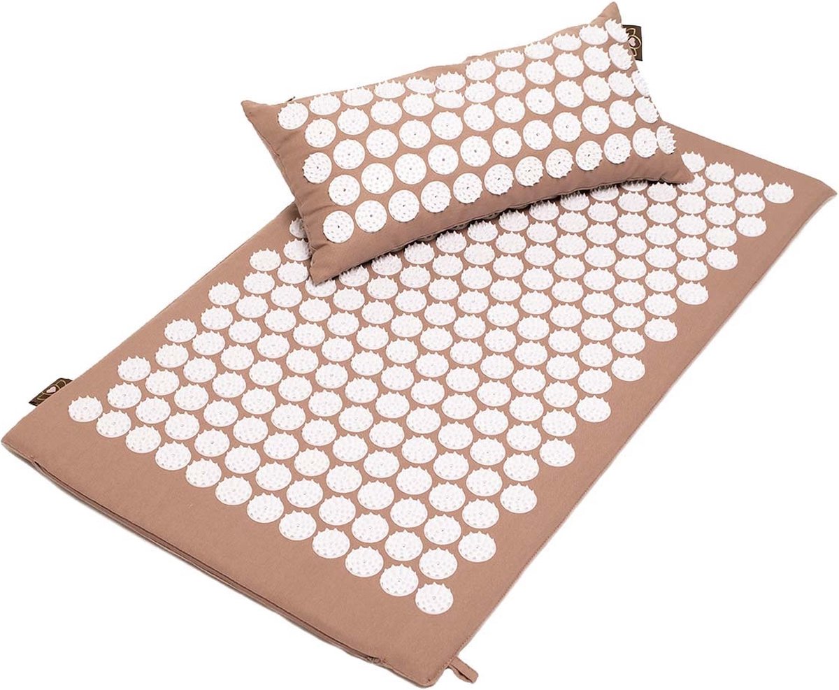 Goedkoopste Set spijkermat en spijkerkussen taupe - Lotus