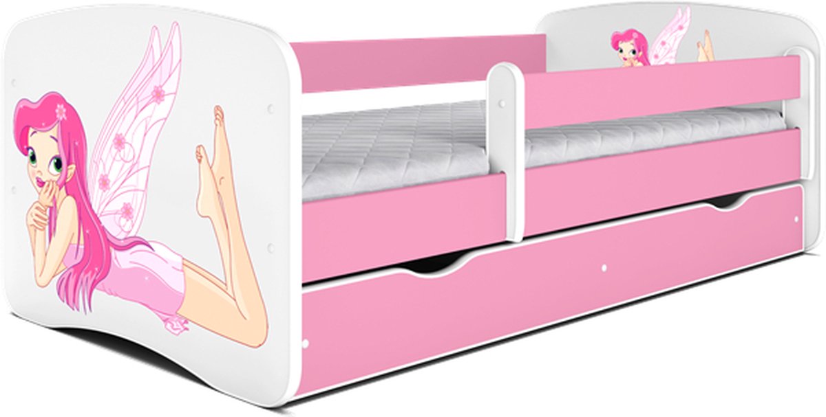 Bed babydreams roze fee met vleugels zonder lade zonder matras 160/80