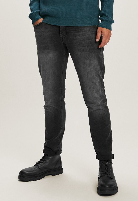 Silvercreek Lewis Regular Tapered Jeans Mannen Grey Dark