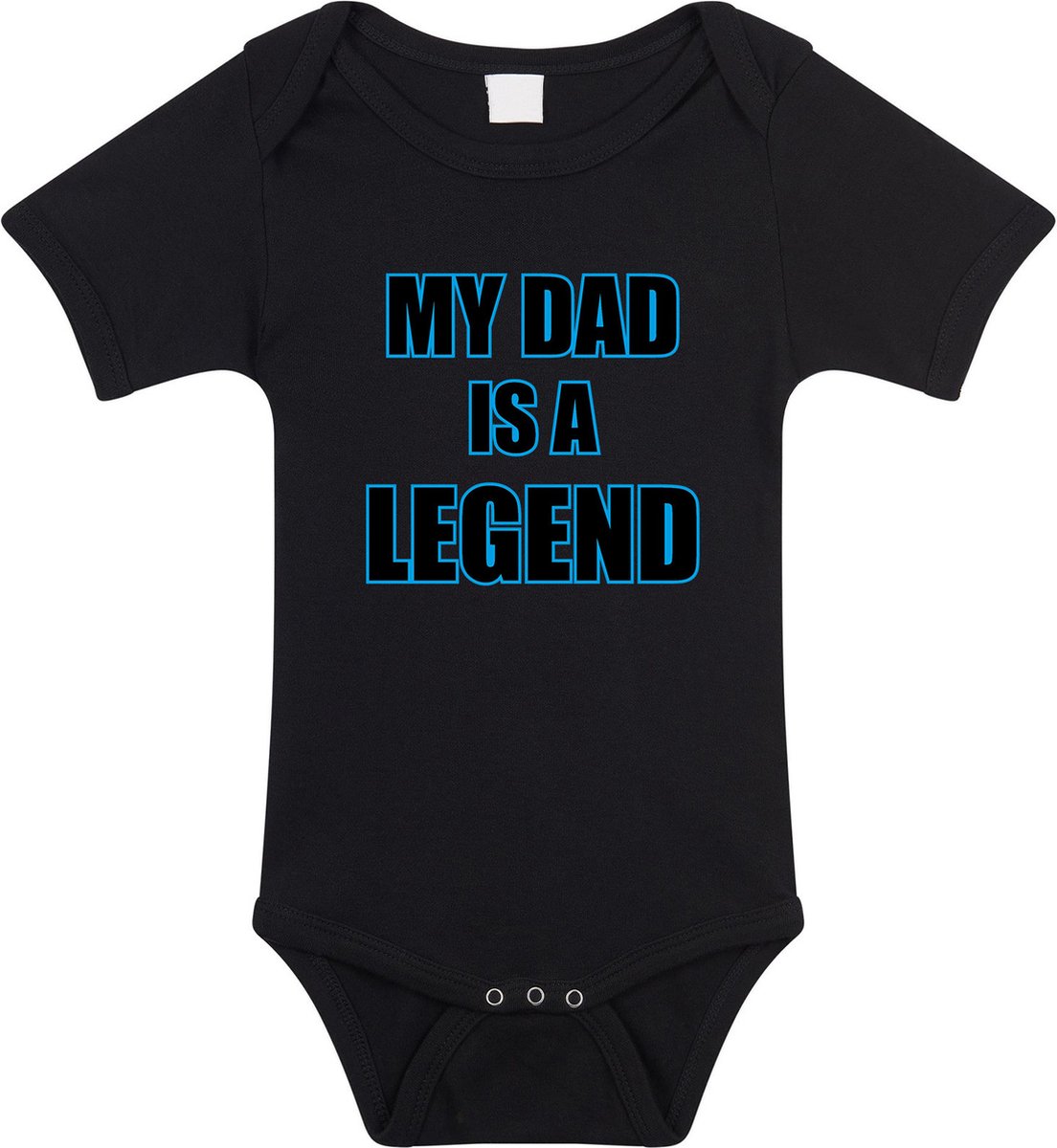 My dad is a legend tekst baby rompertje zwart jongens en meisjes - Kraamcadeau/ Vaderdag cadeau - Babykleding 56