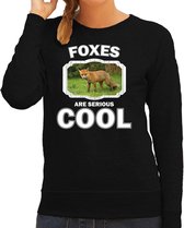 Pull renard Animaux noir dames - les renards sont sérieux pull cool - pull cadeau renard brun / amant renard XL