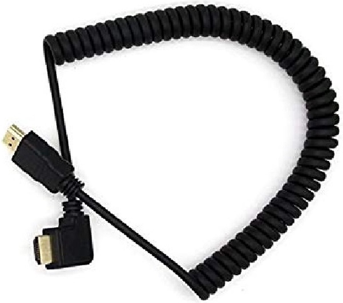 HDMI spiraalkabel - 90° haaks naar rechts - versie 1.4 (4K 30Hz) - 2 meter
