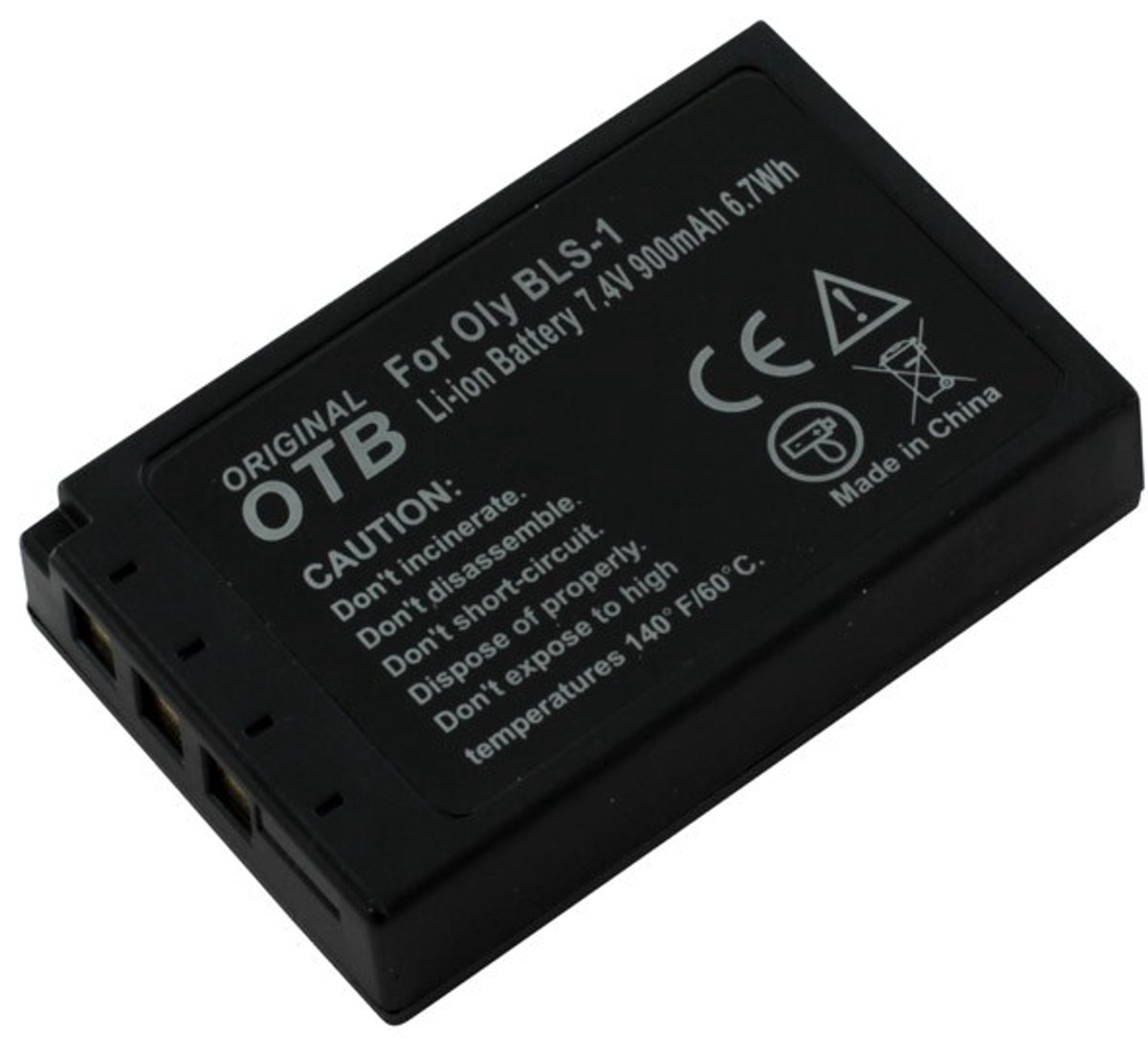OTB Camera accu compatibel met Olympus BLS-1 en PS-BLS1 / 900 mAh