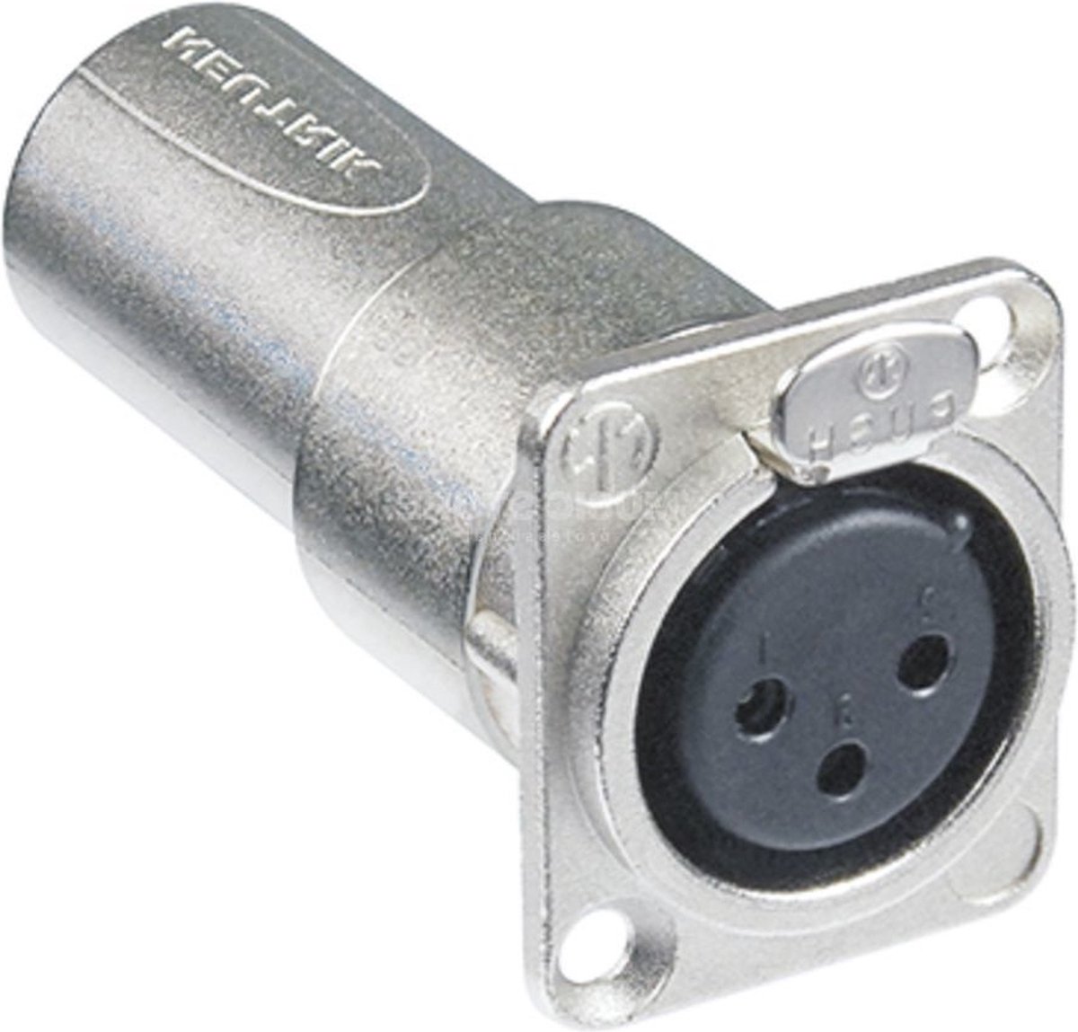 Neutrik NA3FDM XLR (v) - XLR (m) adapter voor paneelinbouw