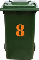 Autocollant Kliko / Autocollant poubelle - Numéro Kliko x 22,2 - Oranje