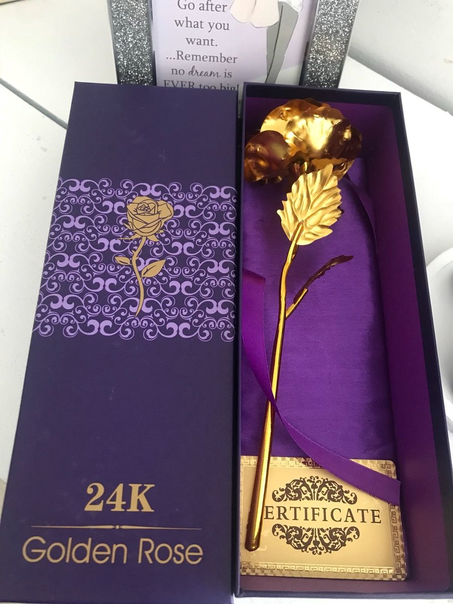 Eeuwige roos geschenkdoos - Inclusief ‘Ik hou van jou’-ketting - Luxe
