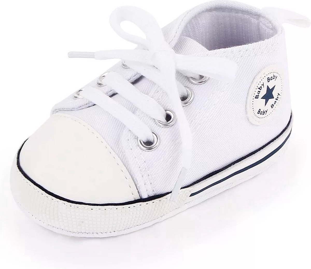 Steppies Babyschoentjes - Wit - Zachte Zool Antislip - Maat 18-19 (6-12 maanden, 12 cm) - Babyslofjes