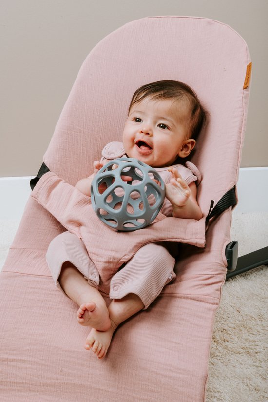 Baby's Only Wipstoelhoes Breeze - Beschermingshoes voor wipstoel - Hoes wipstoel - Wit - 100% katoen - o.a. geschikt voor Mimi wipstoel - Q-Bouncer van Baby's Only — afbeelding 4