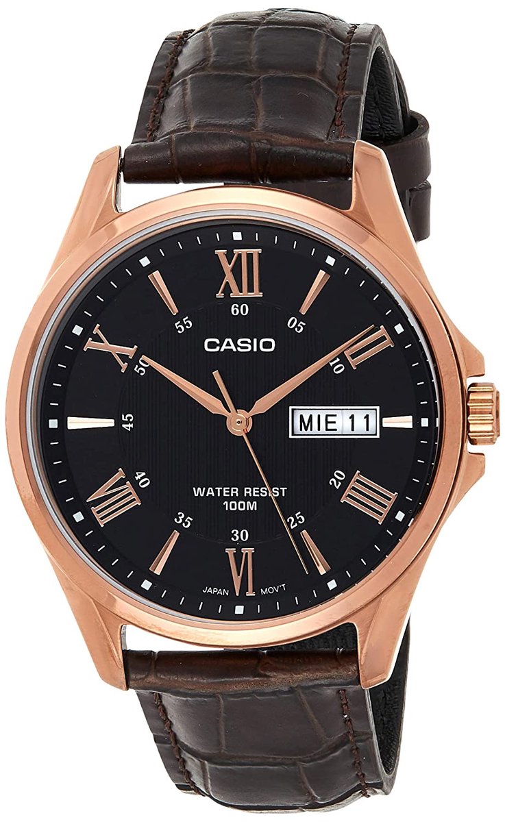 Casio Casio Collection MTP-1384L-1AVEF Horloge - Leer - Bruin - Ø 39 mm
