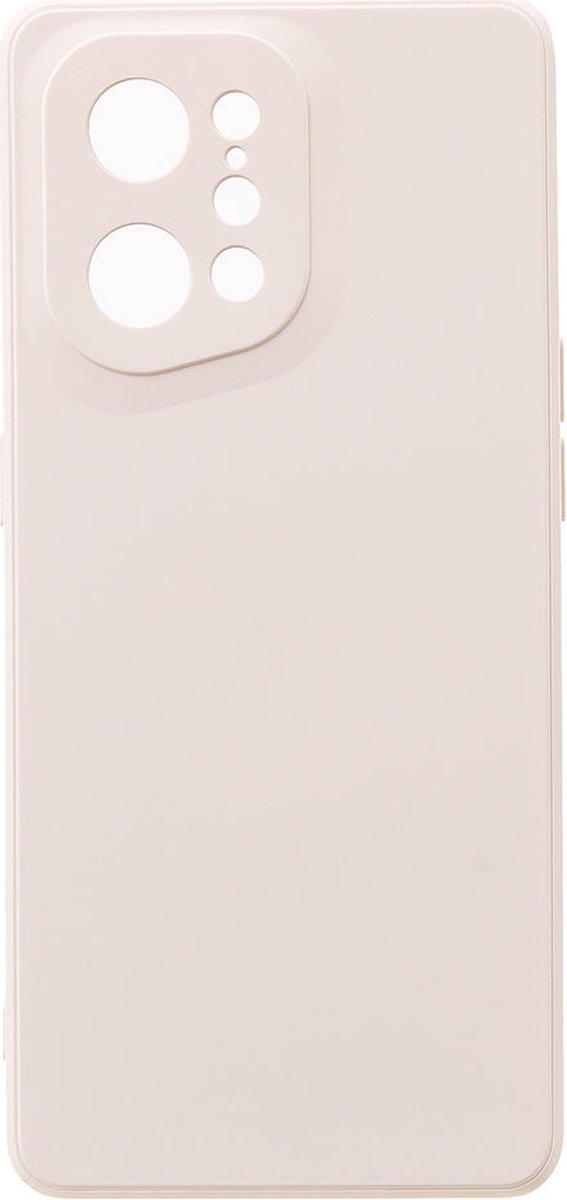 Shop4 - Oppo Find X5 Hoesje - Zachte Back Case TPU Siliconen Mat Antique Wit