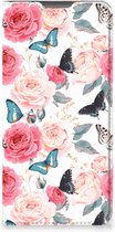 Flipcase Cadeautjes voor Moederdag Motorola Moto G52 | Moto G82 Smartphone Hoesje Butterfly Roses