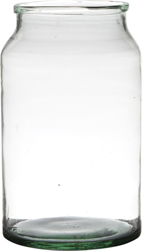 Hakbijl Glass Milky - Bidon de lait soufflé bouche en verre recyclé - Normal: h30 x d18 cm