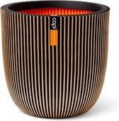 Capi Europe - Bloempot bol Groove NL - 43x41 - Goud - Opening Ø35 - Bloempot voor binnen en buiten - Levenslang garantie - Breukbestendig - 100% Recyclebaar - CO2 Neutraal geproduceerd - KGVGB933