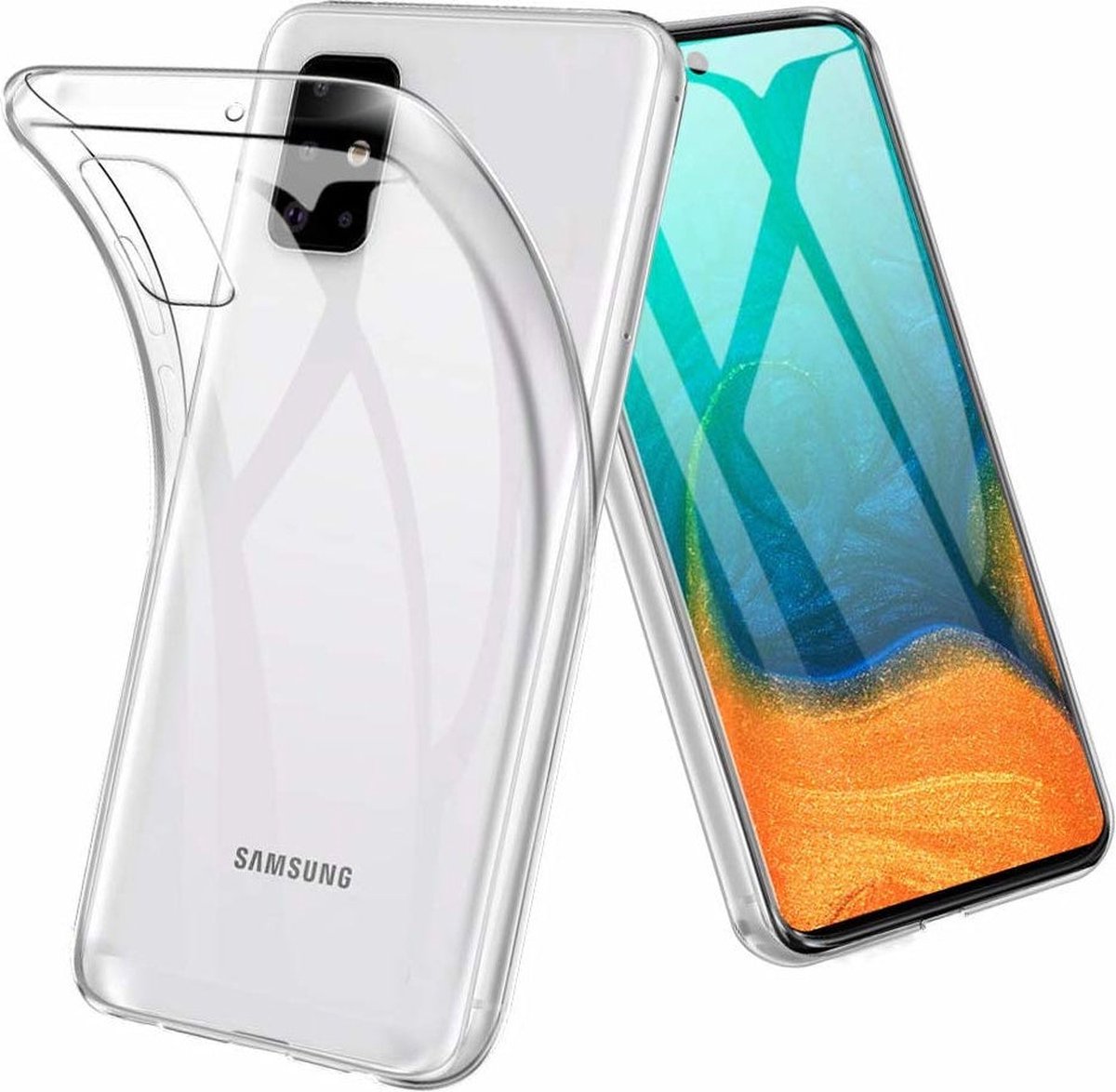 Shock Proof Case - Telefoonhoesje - Doorzichtig Hoesje voor Samsung A71 - Transparant Wit