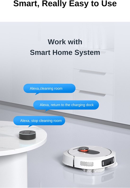 ROIDMI EVA - Robotstofzuiger - Dweilrobot - Wit