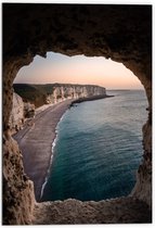 WallClassics - Dibond - Vue sur la plage - Photo 70x105 cm sur aluminium (avec système d'accrochage)