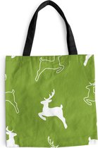 Sac Bandoulière - Sac De Plage - Shopper Cerf - Vert - Motifs - 40x40 cm - Sac Coton