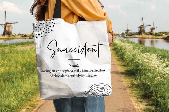 Sac Bandoulière - Sac De Plage - Proverbes Shopper - Snacccident - Citations - Dictionnaire - Définition Snaccident - 40x40 cm - Sac Coton