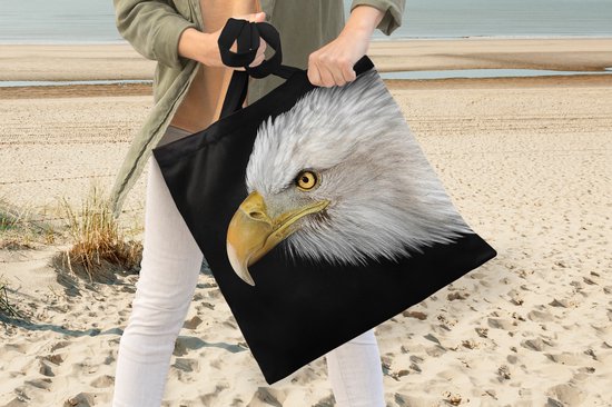 Sac Bandoulière - Sac De Plage - Shopper Aigle - Vogel - Bec - Yeux - 40x40 cm - Sac Coton