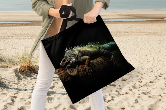 Sac bandoulière - Sac de plage - Shopper Animal - Branche - Zwart - 40x40 cm - Sac coton
