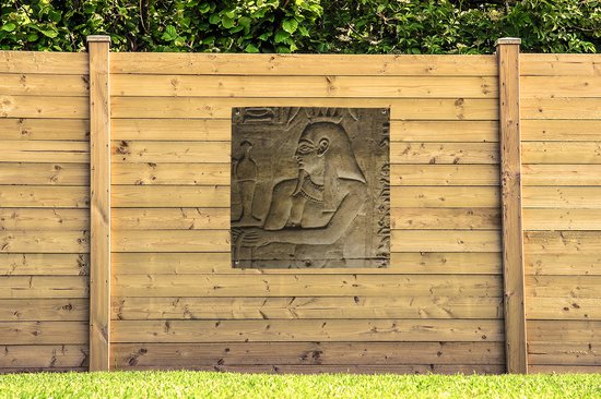 Oeuvre du Temple d'Horus affiche de jardin toile en vrac 100x100 cm - Toile de jardin / Toile d'extérieur / Peintures pour l'extérieur (décoration de jardin)