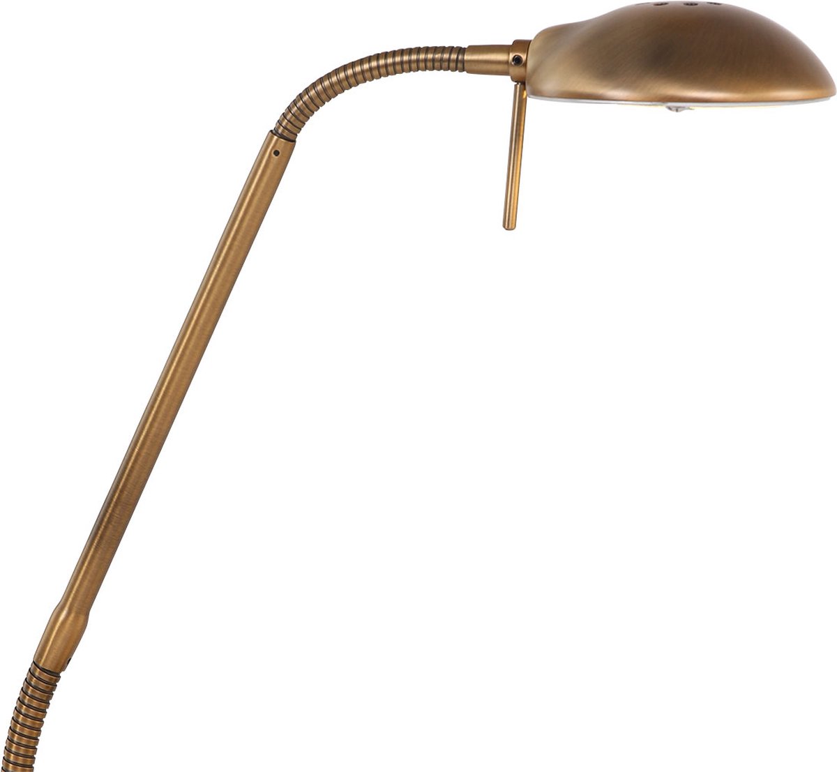 Tafellamp Biron | 1 lichts | grijs / zilver | glas / metaal | in hoogte verstelbaar tot 52 cm | bureaulamp | modern / industrieel design