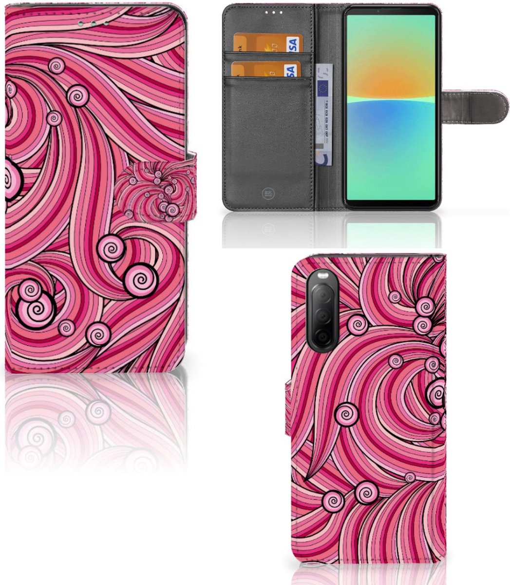Samenhangend roltrap vrouw Hoesje ontwerpen Sony Xperia 10 IV GSM Hoesje Swirl Pink | bol.com