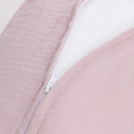 Snoozzz Voedingskussenhoes - Hoes voor voedingskussen zwangerschapskussen - zachte hydrofiel katoen - 185 cm - Oud roze van SNOO — afbeelding 3