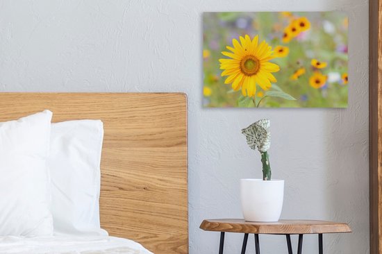 Toile de tournesol 30x20 cm - petit - Tirage photo sur toile (Décoration murale salon / chambre) / Peintures Fleurs sur toile