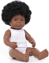 Miniland Babypop Afro-Amerikaans Meisje 38 cm