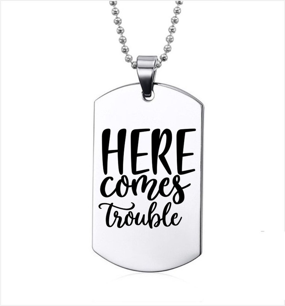 Ketting RVS - Here Comes Trouble