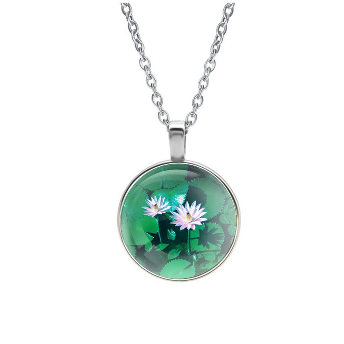 Ketting Glas - Lelie