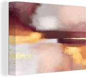 Canvas Schilderij Verf - Abstract - Pastel - 80x60 cm - Wanddecoratie
