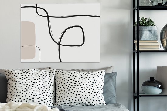 Tableau Peinture Abstrait - Pastel - Minimalisme - 80x60 cm - Décoration murale
