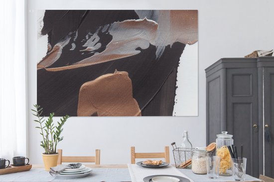 Tableau Peinture Abstrait - Peinture - Or - 180x120 cm - Décoration murale XXL