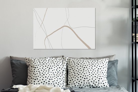 Tableau Peinture Abstrait - Minimalisme - Dessin au trait - Line cm - Décoration murale