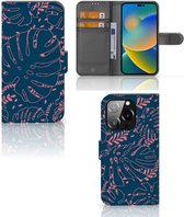 Smartphone Hoesje iPhone 14 Pro Bookcase Palm Leaves