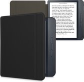 kalibri hoes geschikt voor Kobo Libra H2O - Leren beschermhoes voor e-reader in zwart