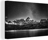 Toile Peinture Ciel Etoilé - Berg - Nuit - 180x120 cm - Décoration murale XXL