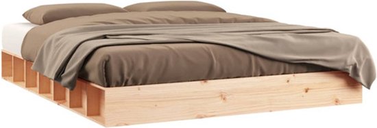 vidaXL - Bedframe - massief - hout - 160x200 - cm