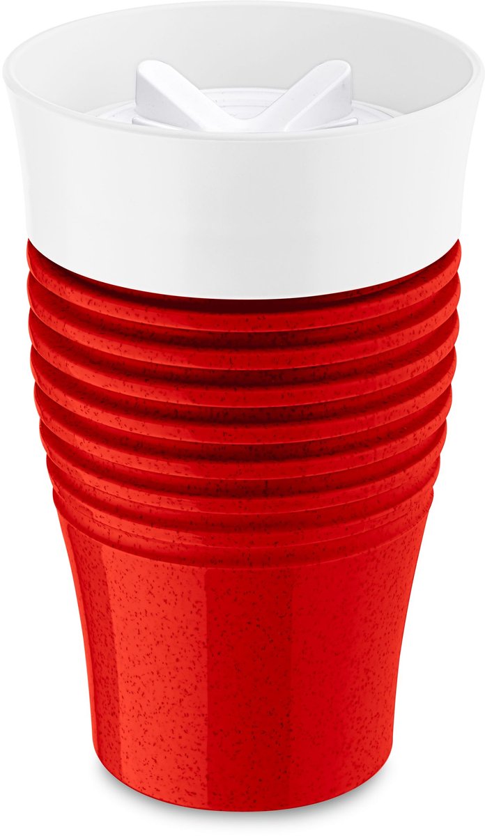 Herbruikbare Koffiebeker, 0.4 L, Organic Rood - Koziol | Safe To Go