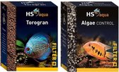 HS-aqua - Torogran + HS-aqua - Algae Control - Aquarium - Filtermateriaal - 2x 1 Liter - combideal