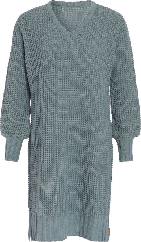Knit Factory Robin Robe tricotée pour femme - Vert pierre - 36/38