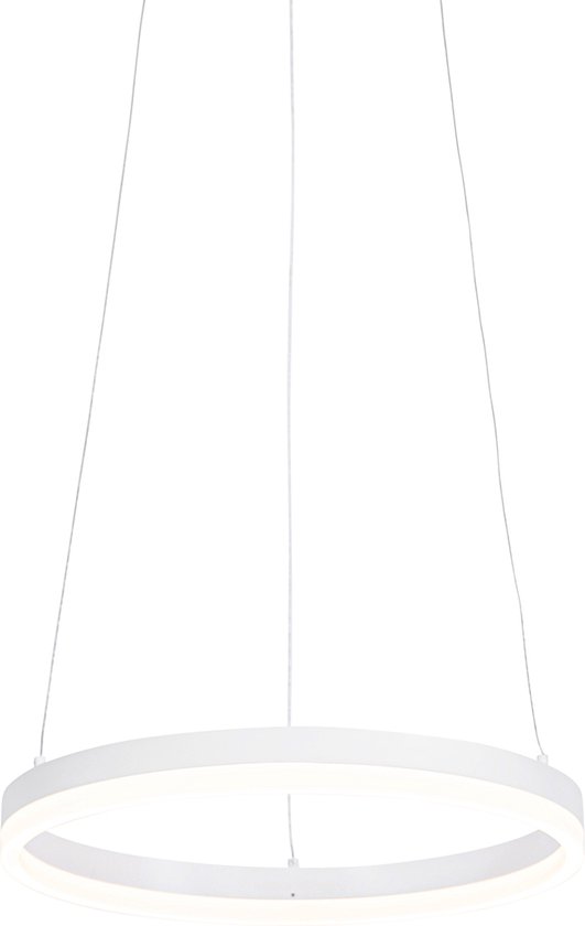 QAZQA anello - Suspension LED moderne - 1 lumière - Ø 40 cm - Wit - Salon | Chambre à coucher | Cuisine