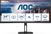 AOC V5 CU34V5C - QHD Curved Ultrawide Monitor - USB-C - 65w - 100hz - 34 inch