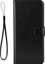 Mobigear Telefoonhoesje geschikt voor POCO F4 GT Hoesje | Mobigear Wallet Bookcase Portemonnee | Pasjeshouder voor 3 Pasjes | Telefoonhoesje voor Pinpas / OV Kaart / Rijbewijs - Zwart