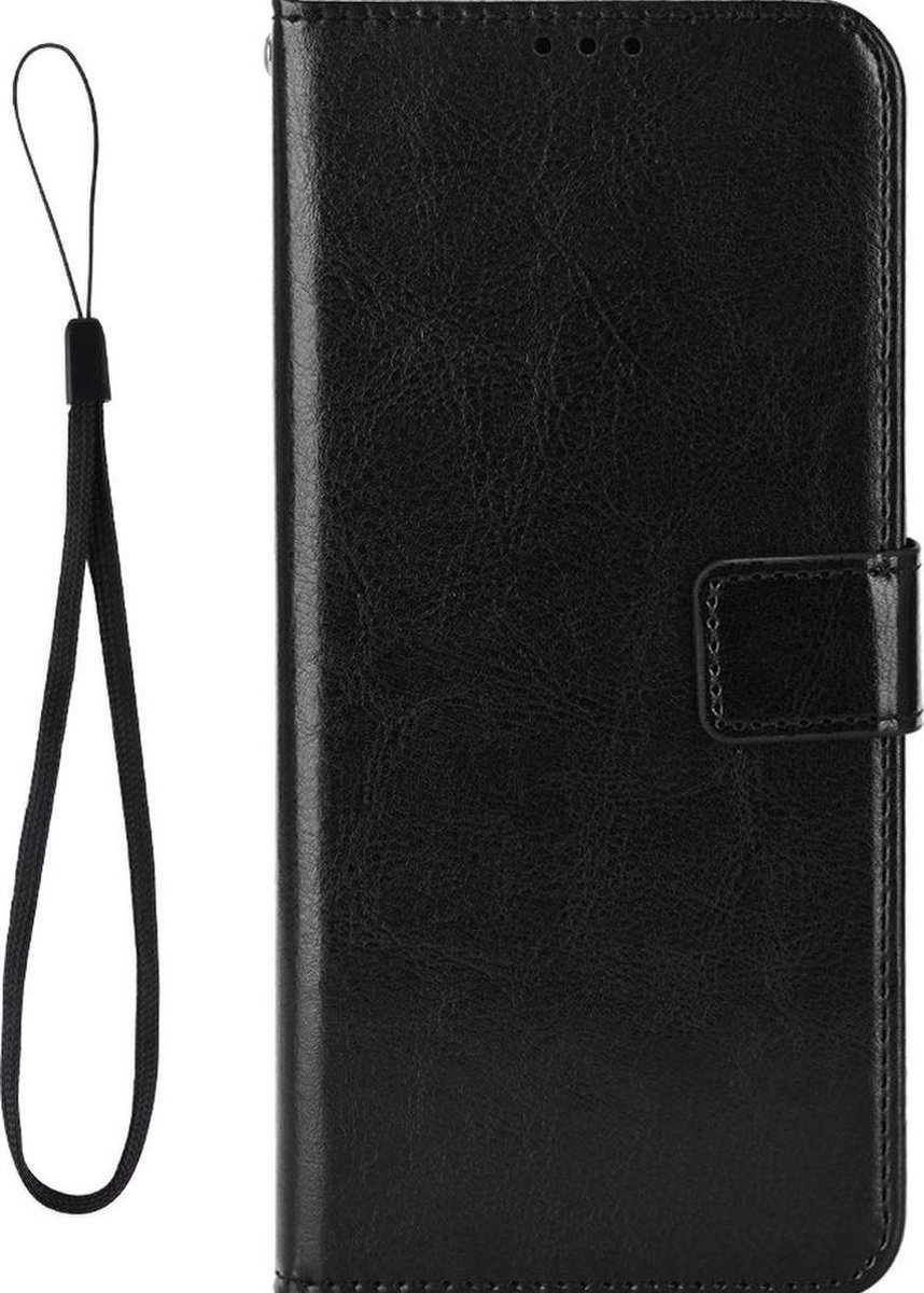 Mobigear Telefoonhoesje geschikt voor POCO F4 GT Hoesje | Mobigear Wallet Bookcase Portemonnee | Pasjeshouder voor 3 Pasjes | Telefoonhoesje voor Pinpas / OV Kaart / Rijbewijs - Zwart