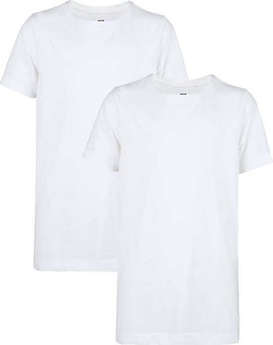 WE Fashion Jongens basic T-shirt met ronde hals, 2-pack