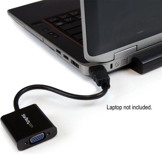 Vinmooog HDMI naar VGA adapter, 1080P, verguld, met audiokabel, voor pc